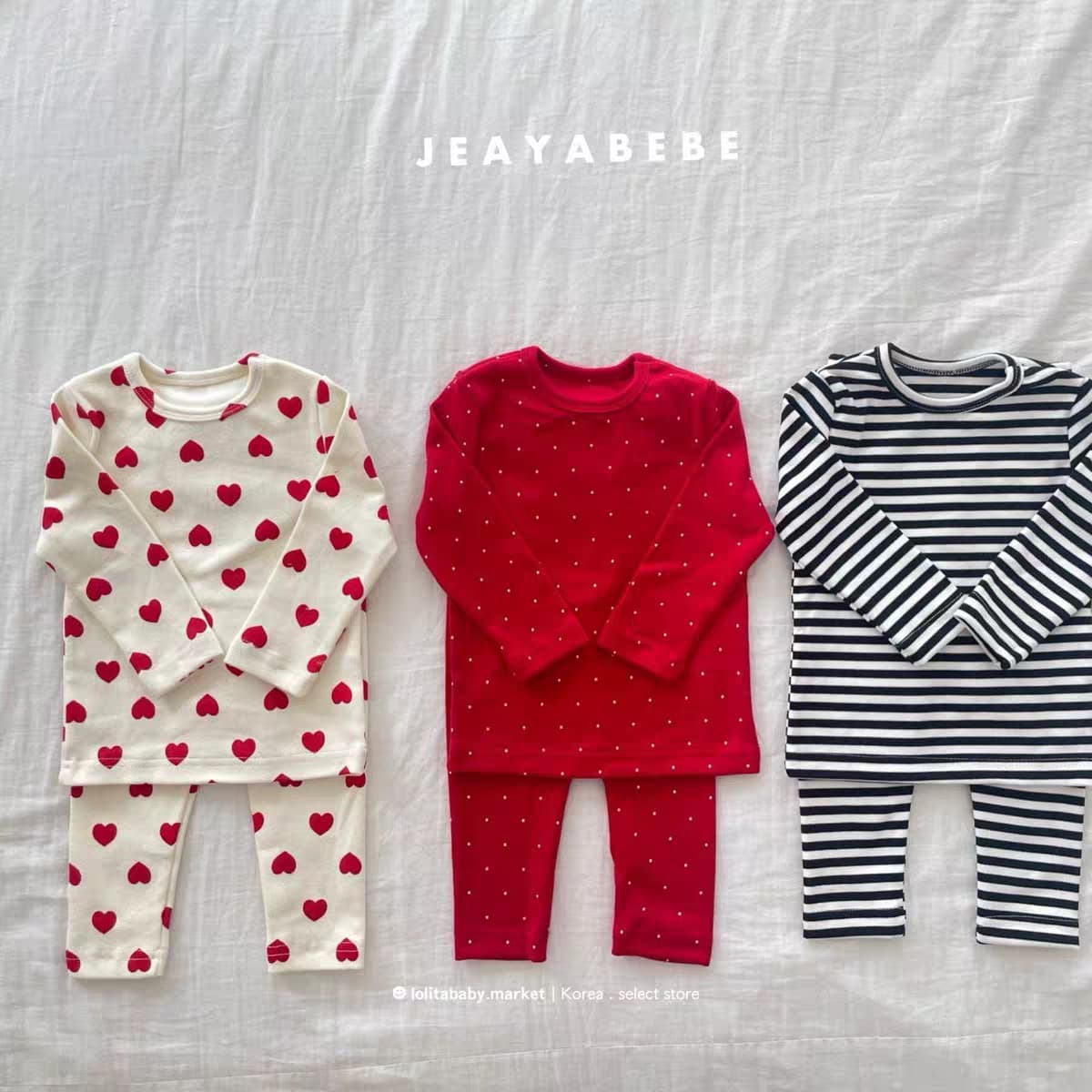 ALYCExiyuebaobao New Versatile Homewear! Korean Version Purchasing Children's Clothing 25 Winter Style Girls' Baby Heart Striped Pajama