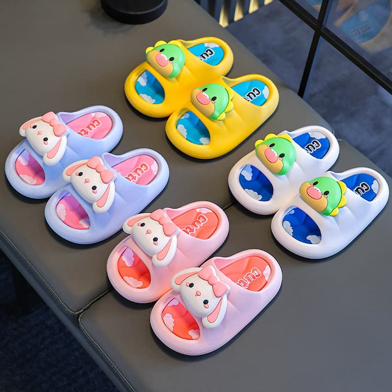 Mother & Kids Summer Children's Slippers For Girls Girls Summer Sandals Non-Slip Soft Sole Princess Toddler Kids Indoor Bath Slippers For Boys & Girls