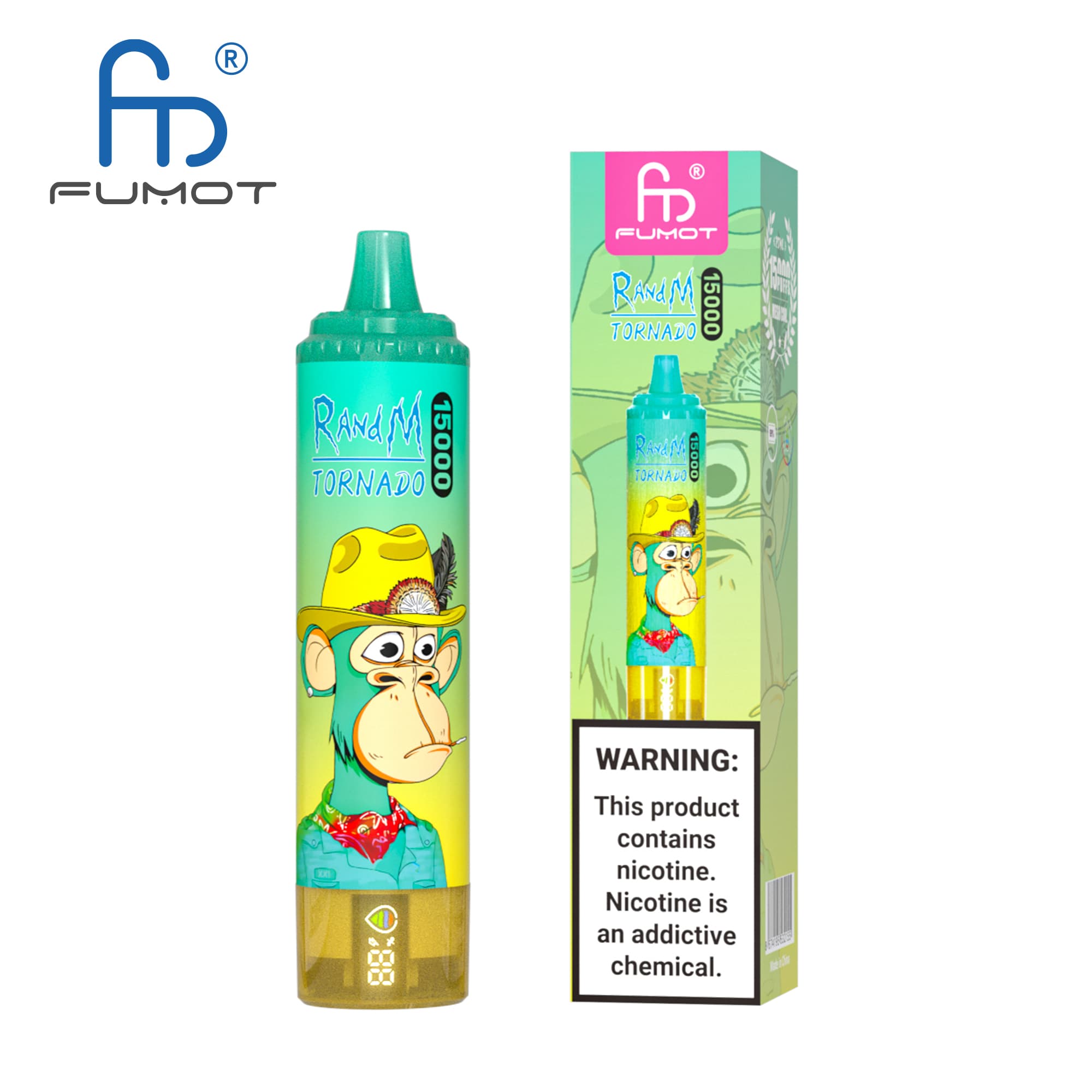 15PCS 15000 Puffs RANDM TORNADO Fraise Kiwi Saveur Fruitée Jetables Vape Cigarettes Électroniques Appareil Kit De Démarrage