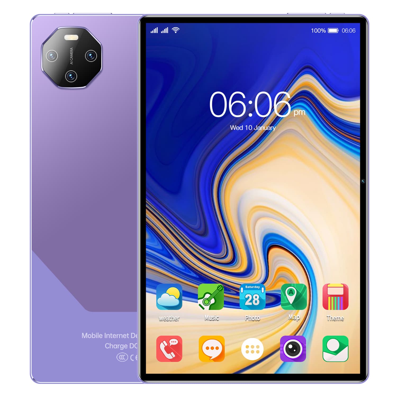 E70Pro 10.1" Android Tablet - WiFi, Slim Design, HD Display (Latest Model)