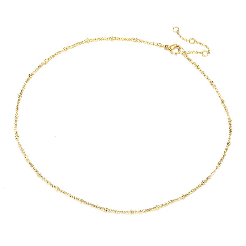 Stainless steel necklace female gold plated clavicle chain simple versatile decorative necklace jewelry