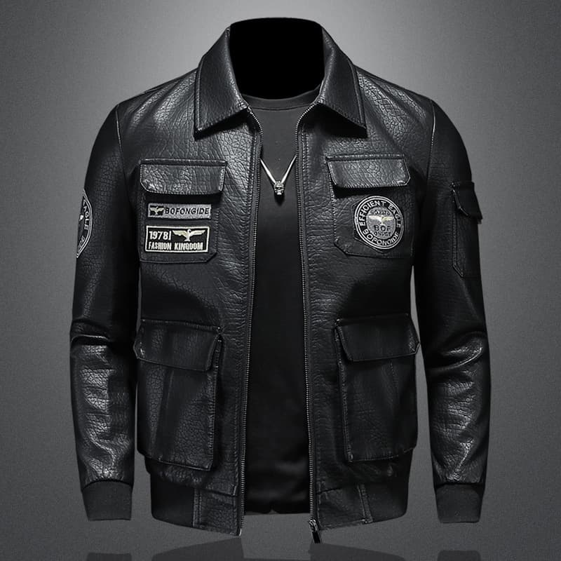 new men's jackets casual leather jackets men's motorcycle jackets slim Korean style lapel men's PU leather jackets