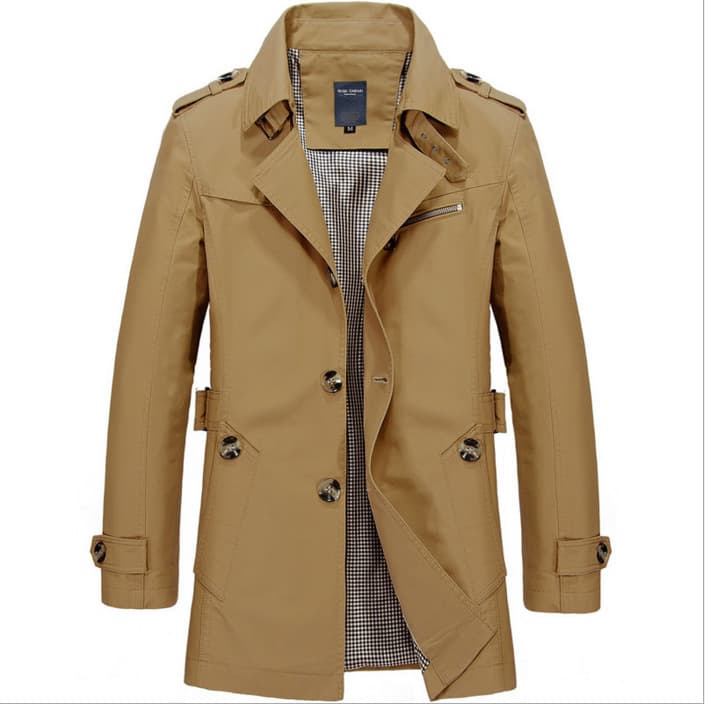 Men's Clothing Men's Autumn And Winter Long Trench Coat Men's Cotton Jacket
