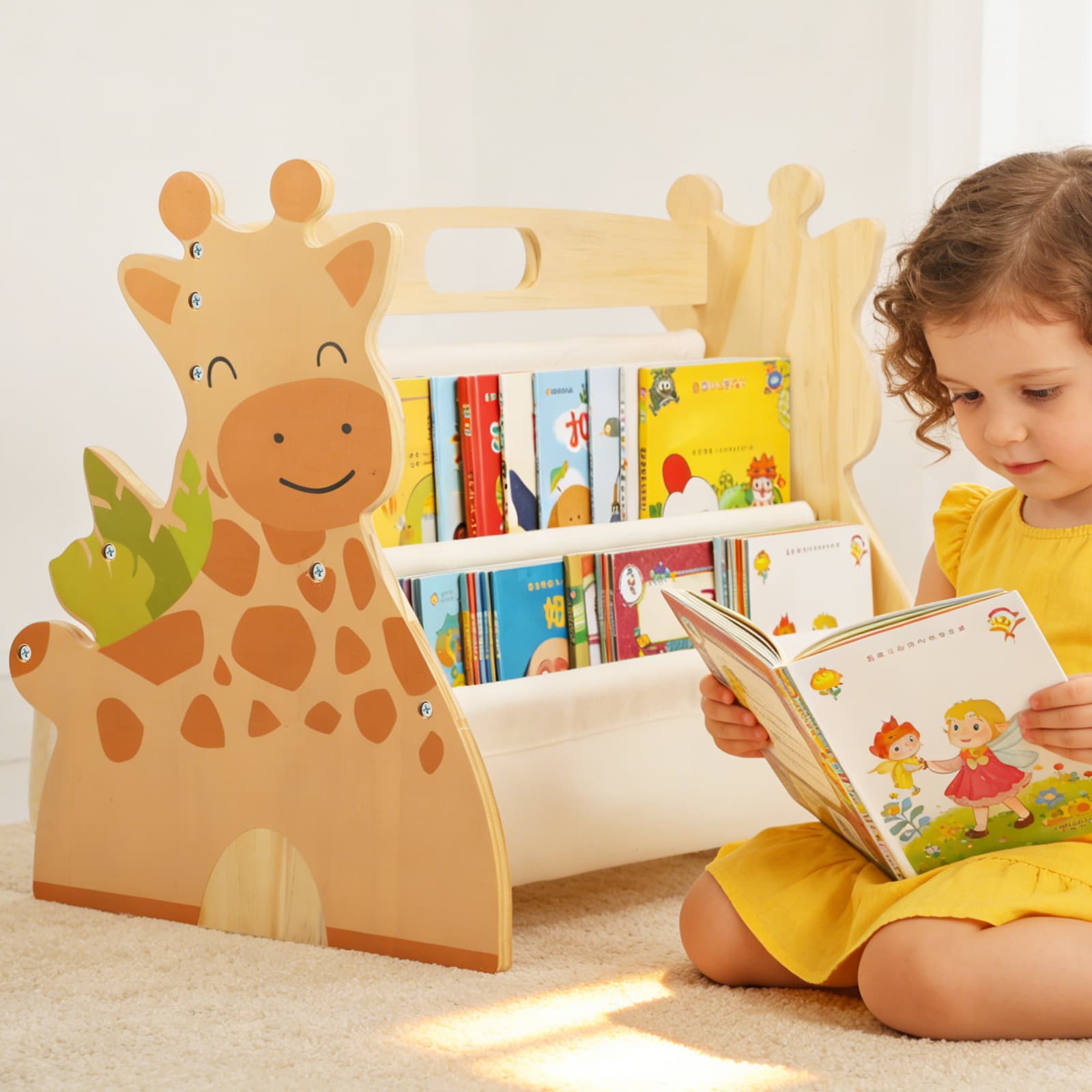 2 Tier Bookshelf Double Sided Stage Montessi Wood Book Rack F Baby Nursery Room Playroom Classroom And Bedroom