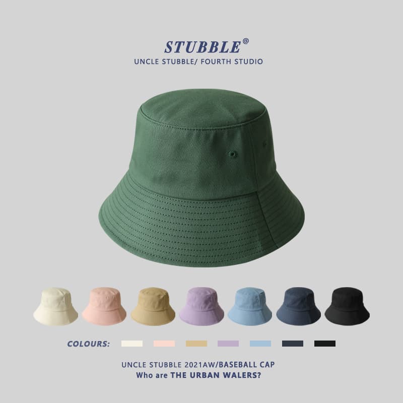 Japanese Solid Color Fisherman Hat - Oversized Brim Sun Hat For Large Head (UPF50+ UV Protection, Unisex Summer Hat)