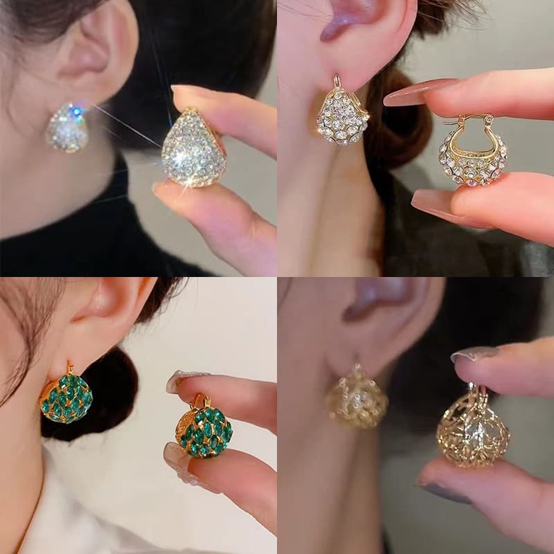 Women's earrings temperament earrings for women, niche design, fashionable, light luxury, personality, internet celebrity slimming earrings, trendy
