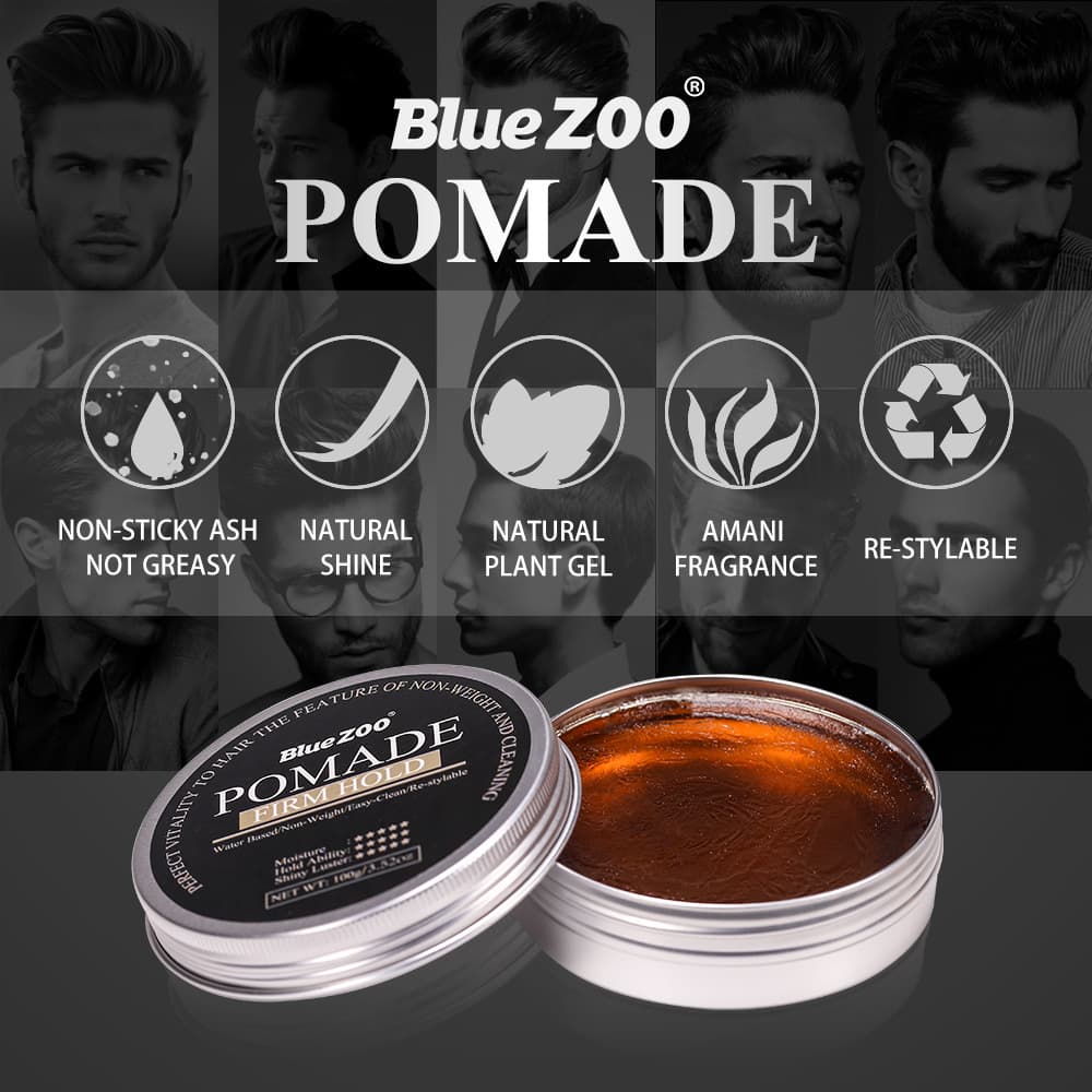 100g Men Hair Styling Oil Wax Hair Gel Retro Modeling Bright Strong Hold Pomade styling Product for Men