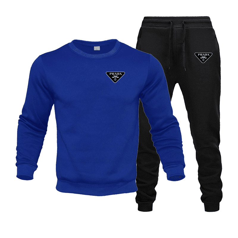 Ensemble de sport unisexe : sweat-shirt à capuche en laine + pantalon long, survêtement à capuche