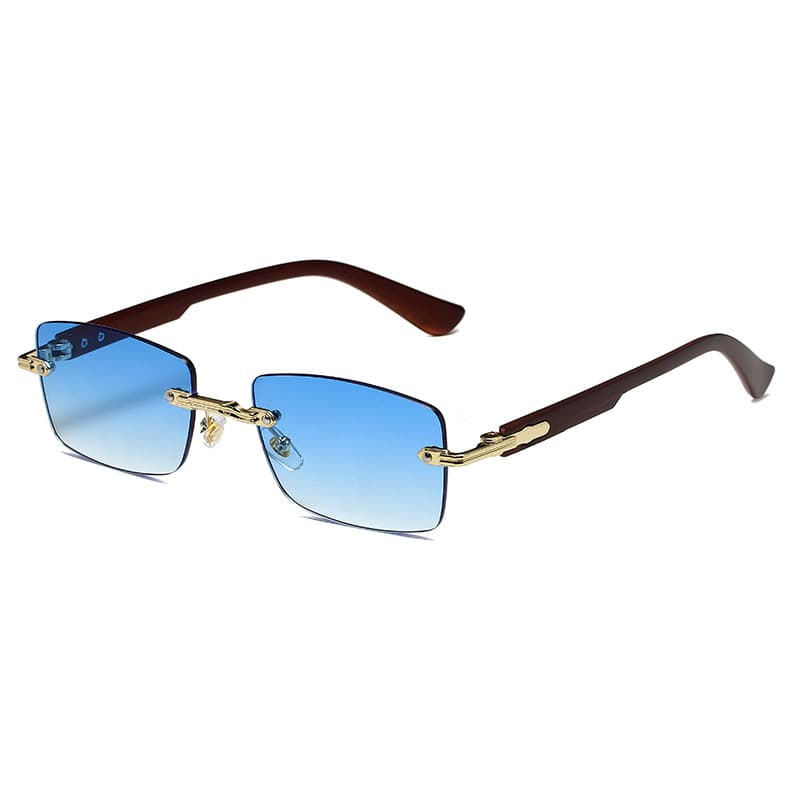 Lunettes de soleil carrées sans monture - Lunettes de soleil techniques compactes UV400 (Tendance minimaliste 2025)