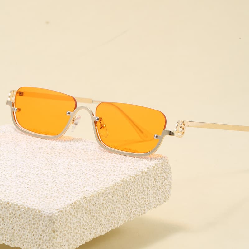 Square Small Lower Half Frame 2025 New Style Men Metal G Brand Sunglasses For Women