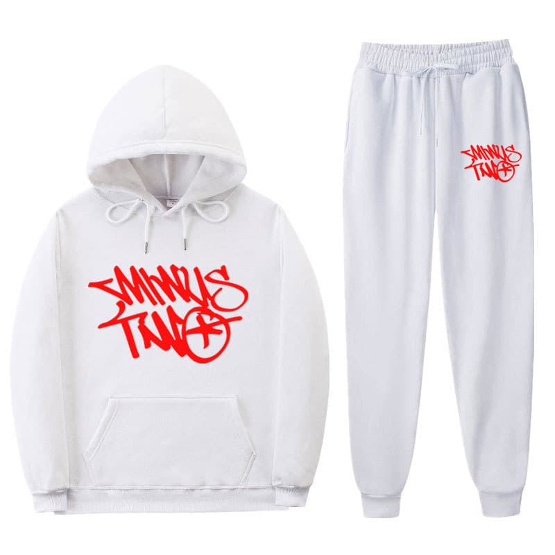 2023 New Personalized Trend Y2K Printed Sweater Loose Relaxed Punk Cool Sports Set For Men