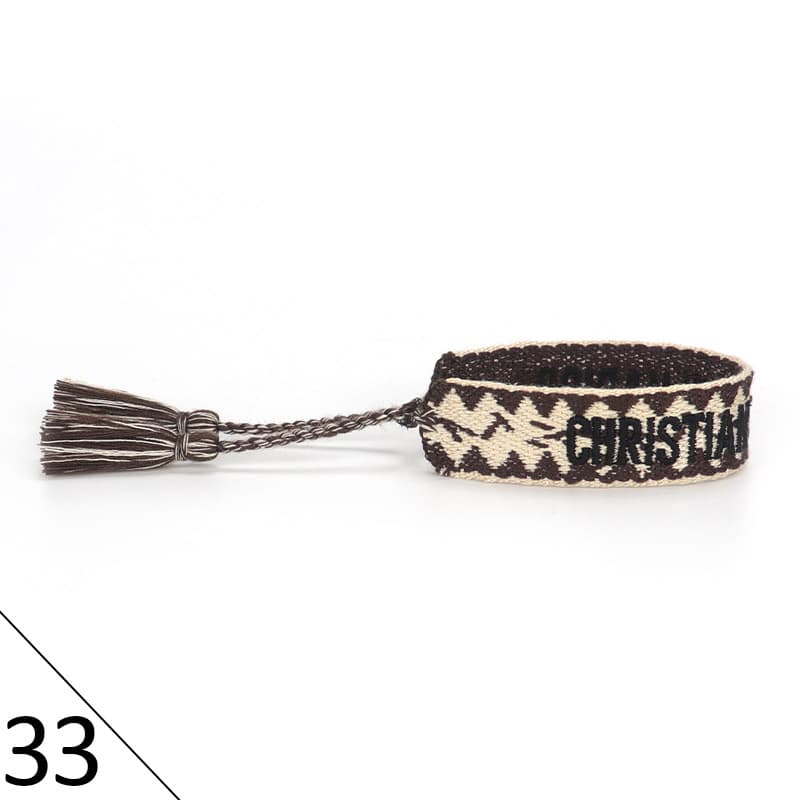 Bracelet unisexe tendance avec lettres tressées