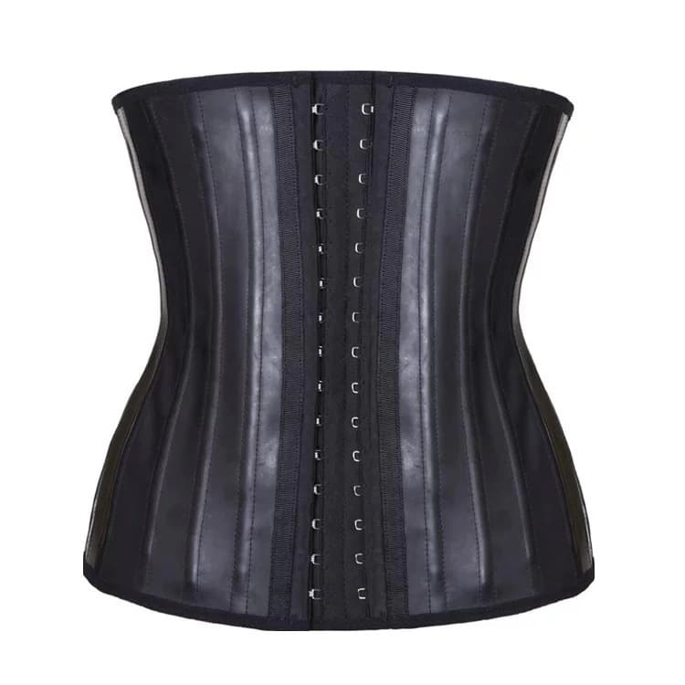 hot-selling rubber shapewear fitness abdominal belt 25-bone glossy matte latex belt corset