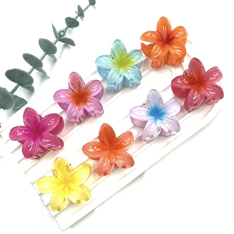 4cm Egg Hair Clips - Colorful Small Flower Hairpins For Girls (Cute, Anti-Frizz, Sweet Hair Accessories)