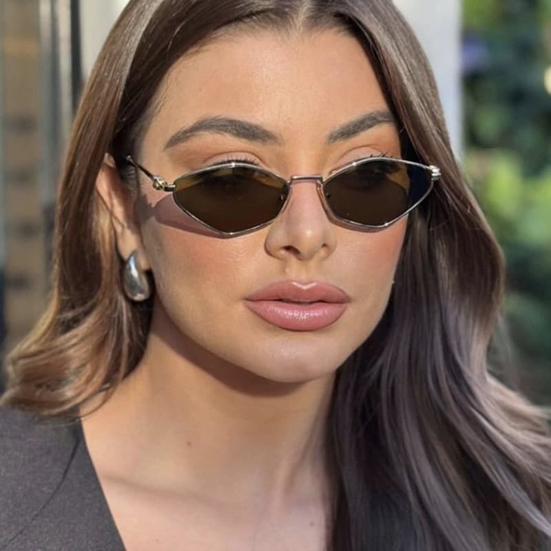 Women's Sunglasses Fashion Diamond Metal Sunglasses New Simple Beach Sunshade Sunglasses Internet Celebrity Same Style Sunglasses For Women