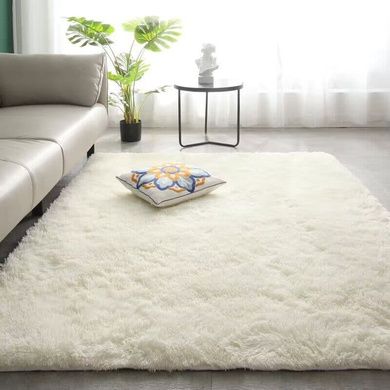 Nordic Tie Dyed Carpet, Plush Living Room, Bedroom, Mesh Red Bedside Blanket, Silk Wool Floor Mat, All Laid Out