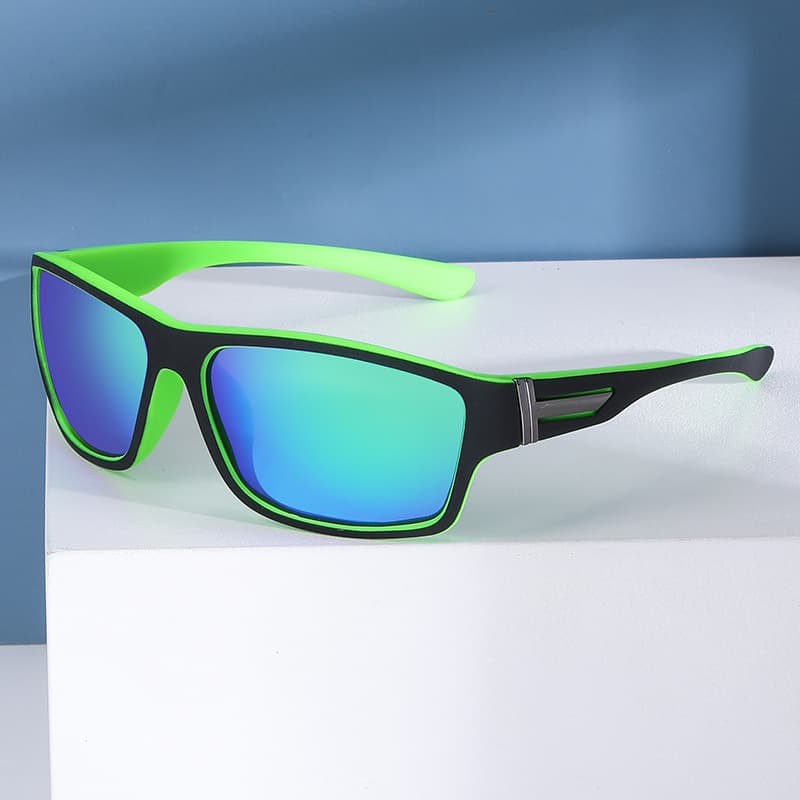 Square Frame Polarized Sports Cycling Sunglasses For Men Wraparound Outdoor Style Trendy