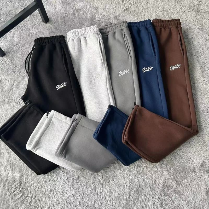 Fashionable SWD Print Wide-Leg Pants For Teens & Couples - Trendy Casual Streetwear With Digital Printing, Comfortable Loose Fit