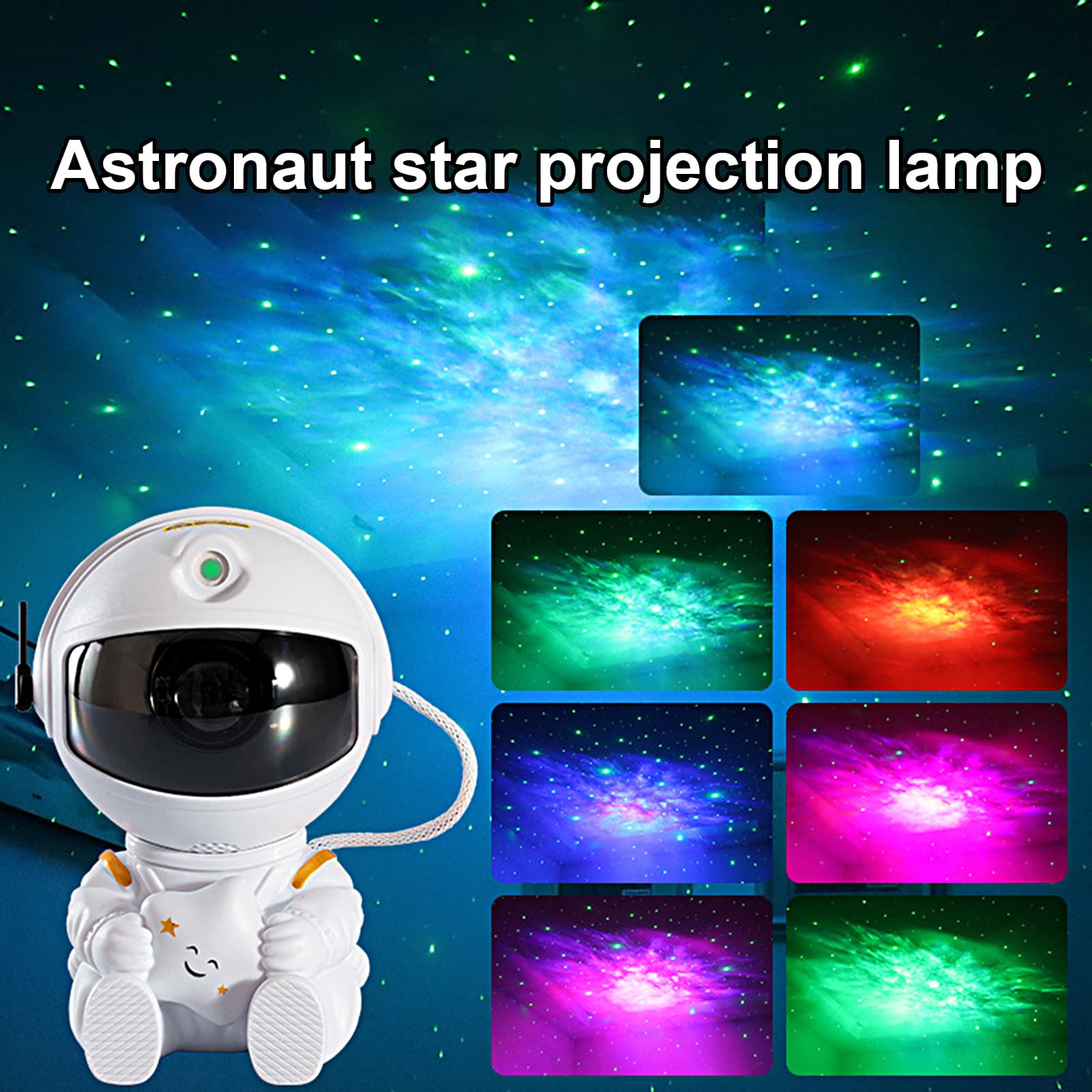 Ruixingst Projection Lamp Starry Sky Galaxy Stars LED Lamp Room Decoration Astronaut Projector Star Night Light Birthday Gift