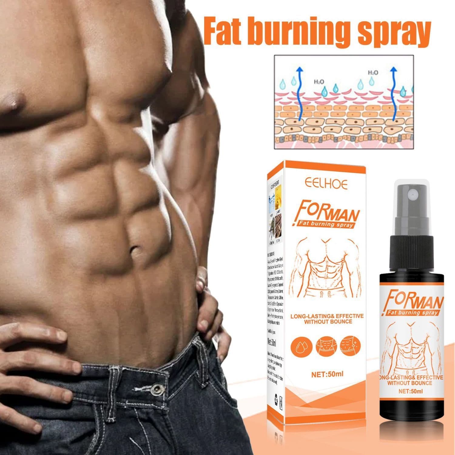 Abdominal Men's Fat Burning spray Vest Line Fitness Shaping Cream Exercise Chest Increase Muscle Whole Body new