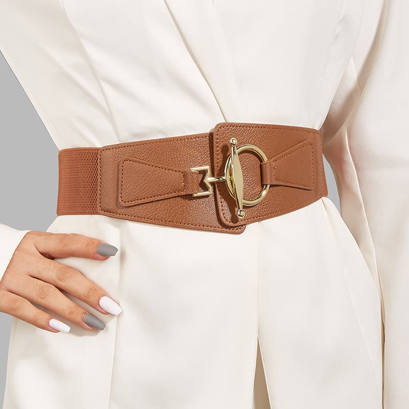 Coat Waist Closure For Women's Fashion Matching Skirts, Trendy Elastic Dresses, Versatile Decorations, Wide Waistband