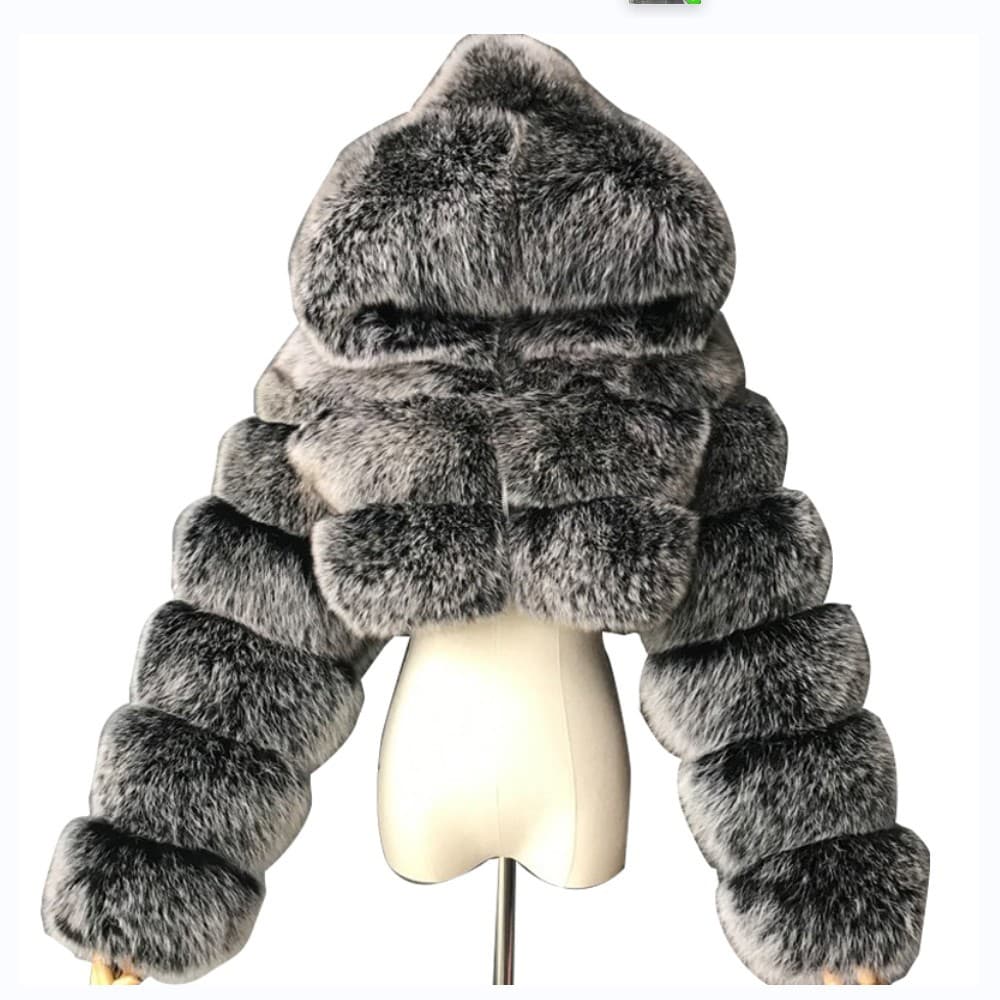 Women's faux fur coat short faux fur coat