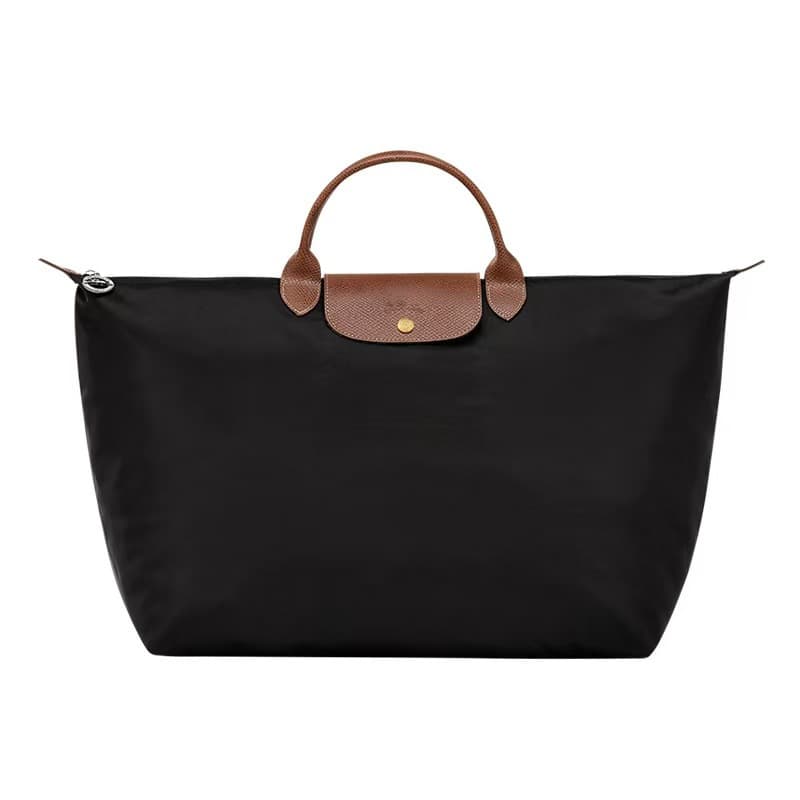 Sac cabas Long Champ français 70e anniversaire, modèle 2026, en nylon brodé, grand format, idéal pour les voyages.