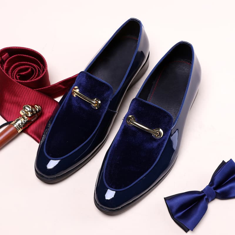 2020 Spring/Summer Fashion Trend British Casual Small Leather Business Dress Splice Metal Buckle Men's Shoes