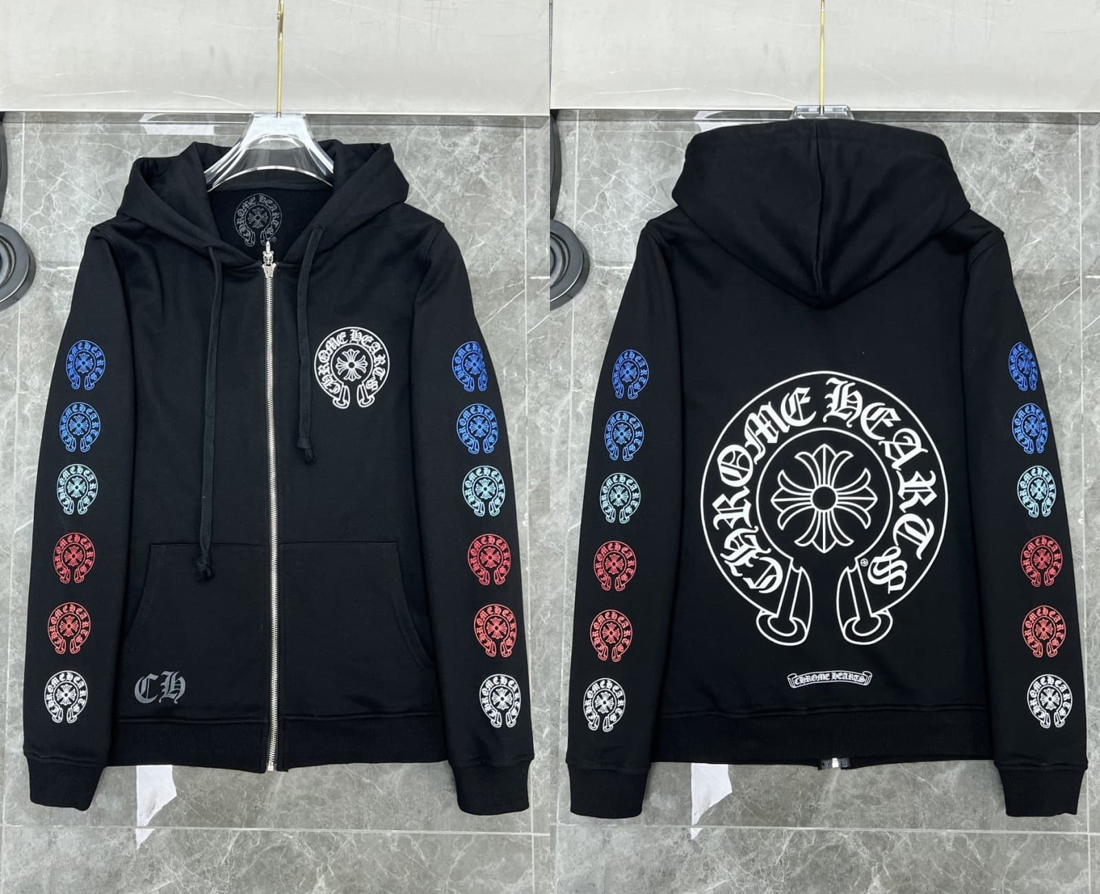 Sweat à capuche Chrome Hearts Cross, version correcte 25ss, polyvalent et tendance, vente en gros