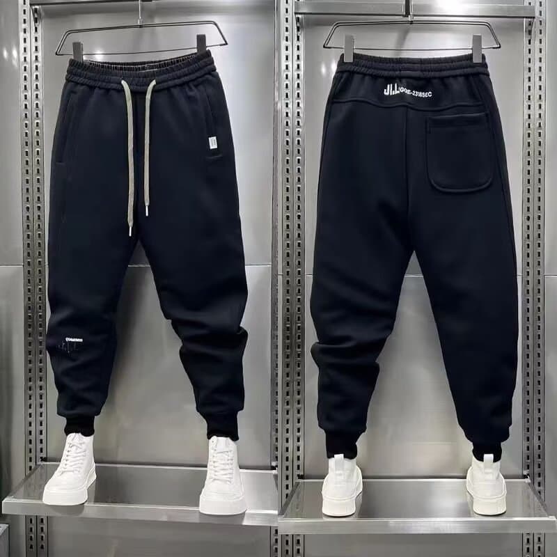 Men's Clothing Spring fashion brand European standing ankle sports sweatpants men's letter embroidery stitching drawstring slim fit casual pants men