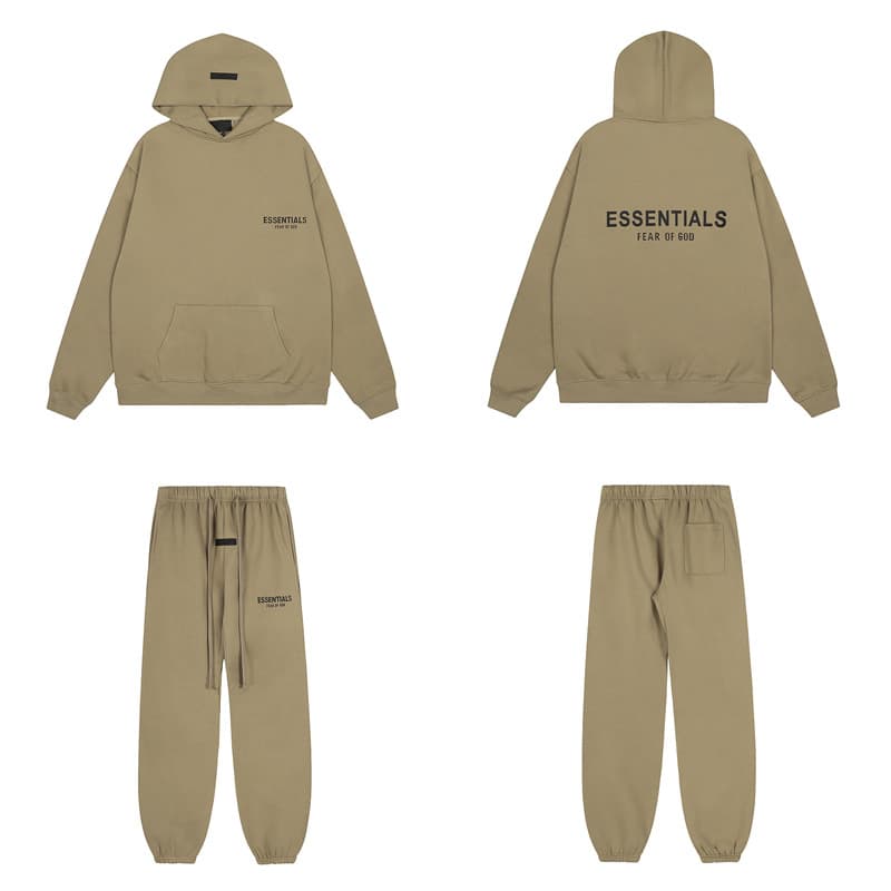 Sweat à capuche noir à lettres floquées FOG Double ESSENTIALS, collection printemps-été 2022, nouvelle marque tendance, vente flash transfrontal
