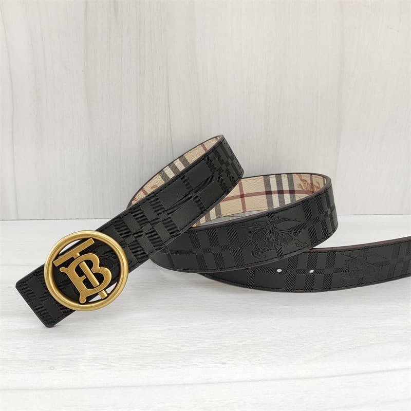 Ceinture classique pour hommes et femmes, avec boucle lisse en cuir de vache TB à double face en relief, ceinture décontractée et polyvalente