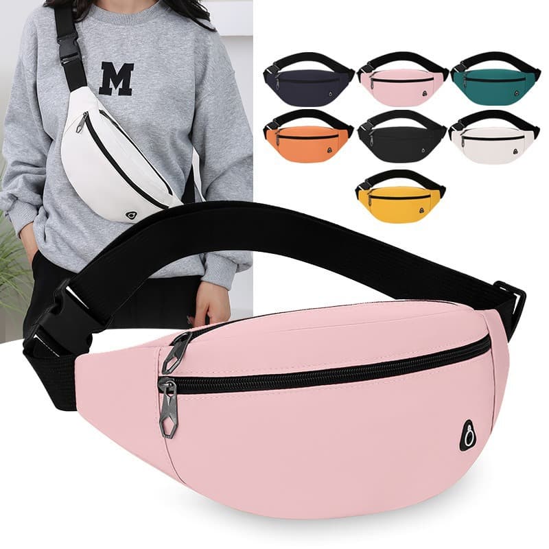 Women's Waist & Chest Bags Large-capacity Leisure Sports Purse Female Solid Color Shoulder Bag Multifunctional Portable Chest Bag