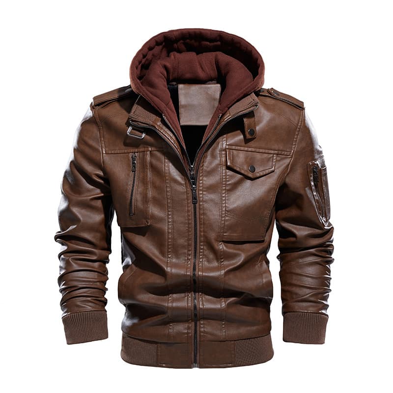 Man's clothing Men's washed leather jacket leather jacket