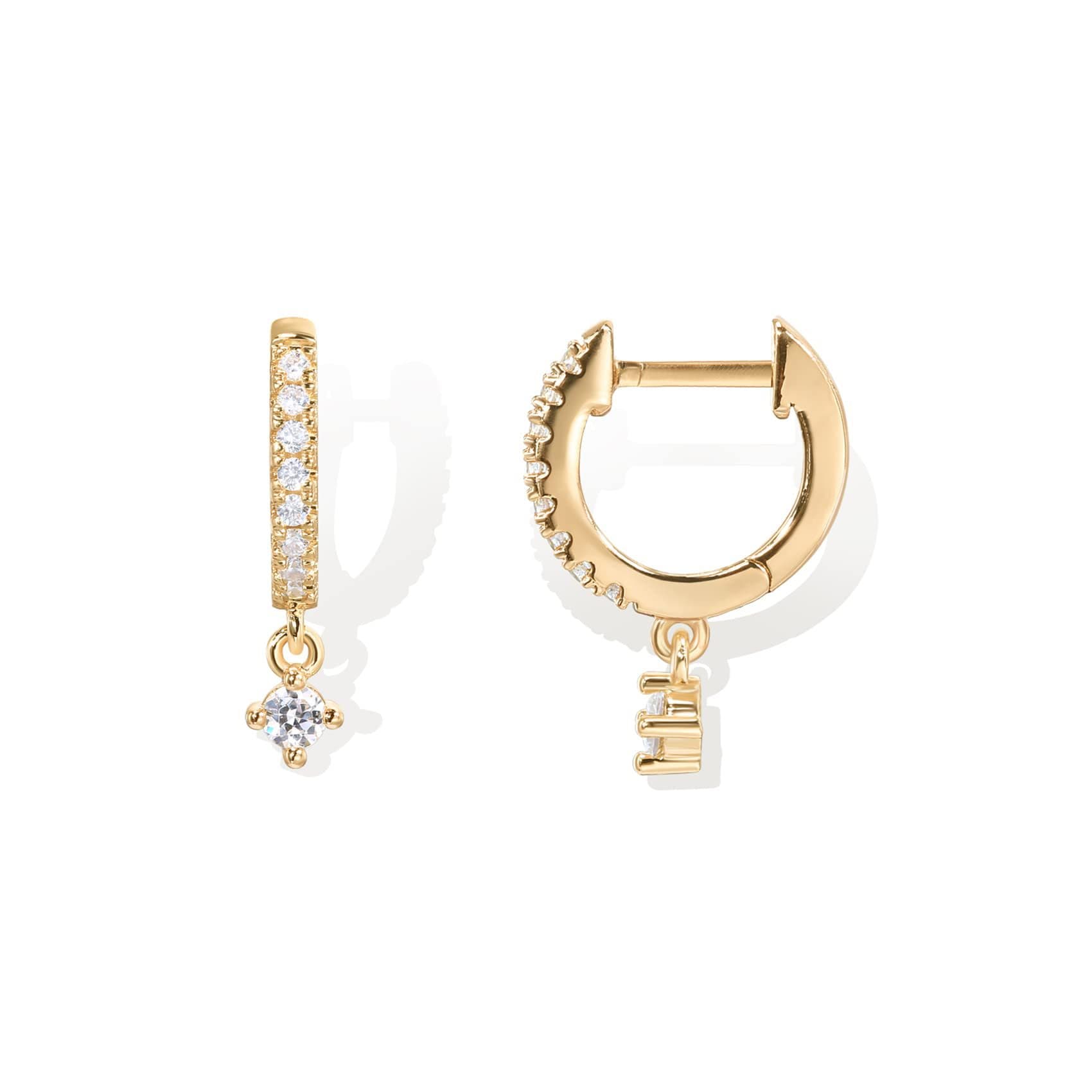 Women’s Jewelry Set Fashion Real Gold Brass Electroplating Classic Retro Inlaid Zircon Fashionable Ladies High End Earrings Set