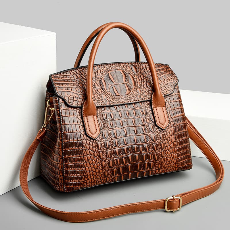 New women's shoulder bag 2024 new crocodile pattern crossbody women's bag versatile handbag