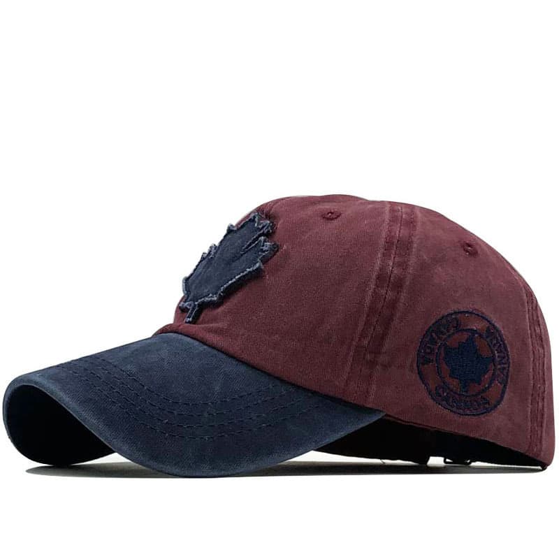 Unisex Color blocked washed retro distressed duckbill cap, versatile men's cap, women's cap, sun protection duckbill cap, sun visor cap