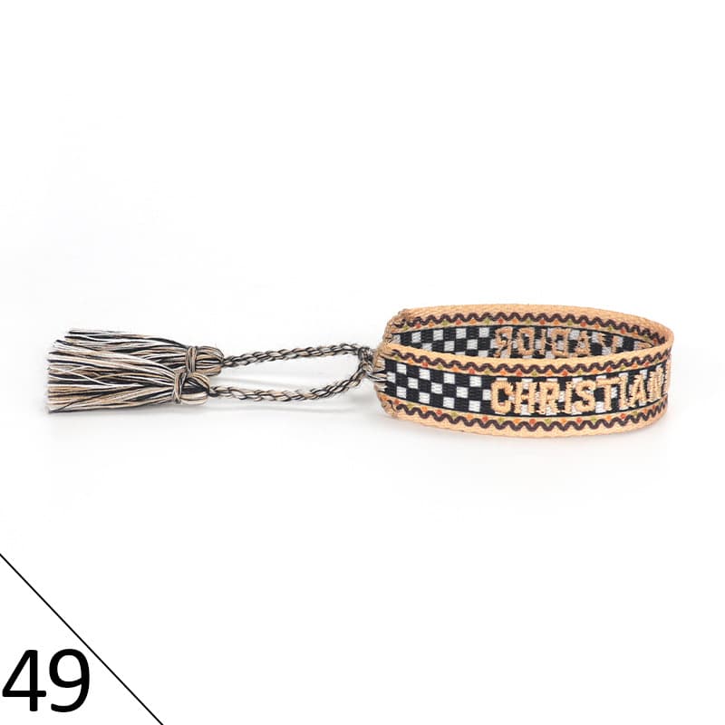 Bracelet unisexe tendance avec lettres tressées