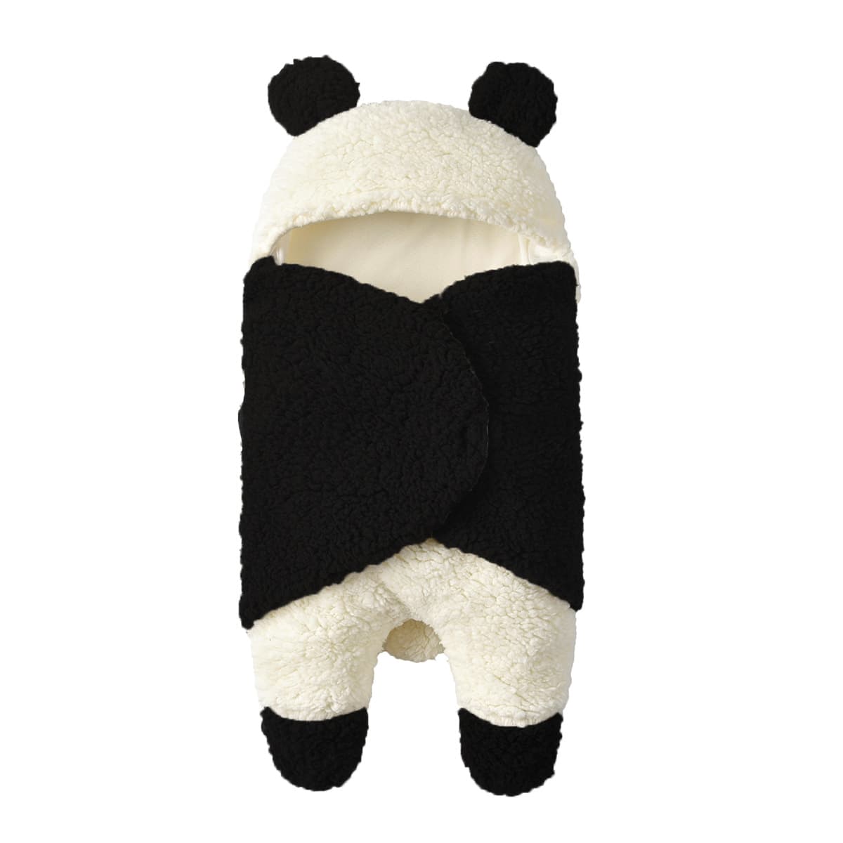 Baby Super Soft Autumn And Winter Plush Swaddle Baby Panda Cartoon Wool Lamb Blanket Blanket