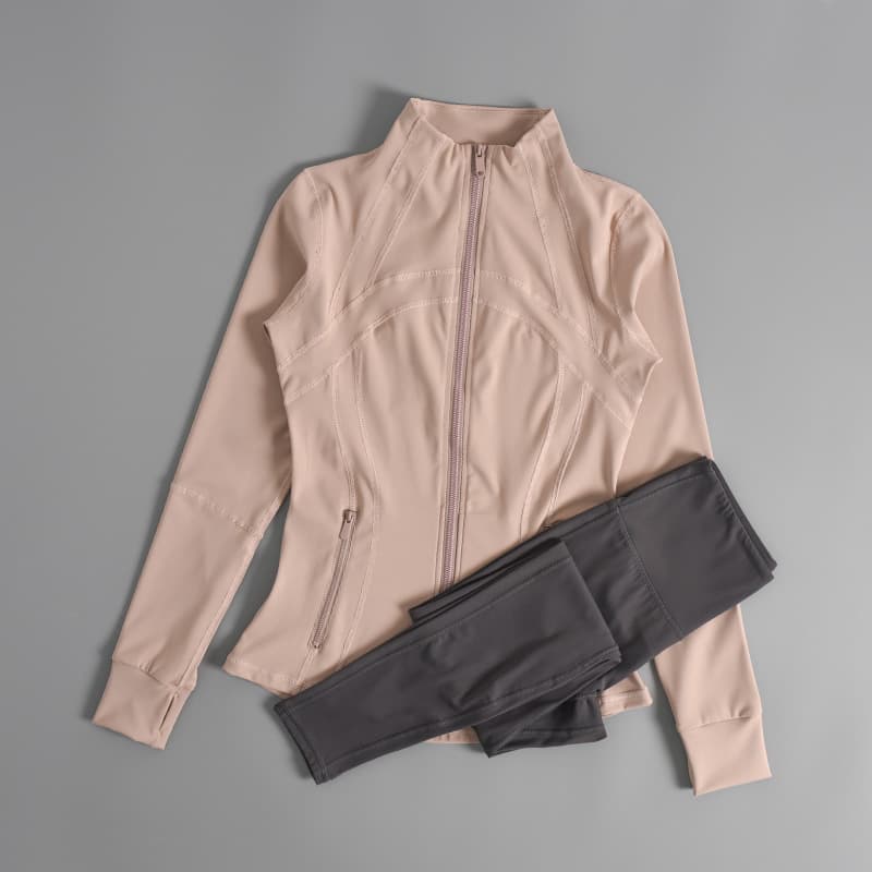 Yoga Clothes Women's Long Sleeve Slim Fit Quick Drying Zipper Running Sports Tops Professional Training Fitness Jacket