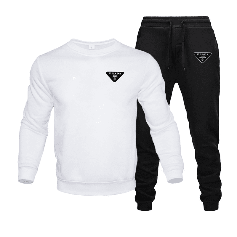 Ensemble de sport unisexe : sweat-shirt à capuche en laine + pantalon long, survêtement à capuche