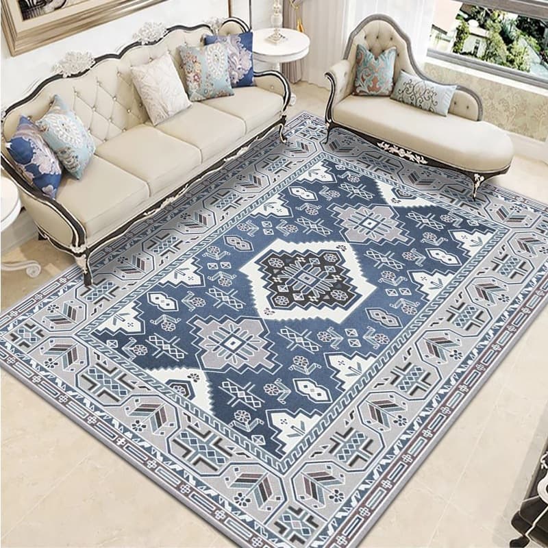 Light luxury living room carpet retro Persian bedroom bedside blanket home ethnic style coffee table floor mat sofa blanket