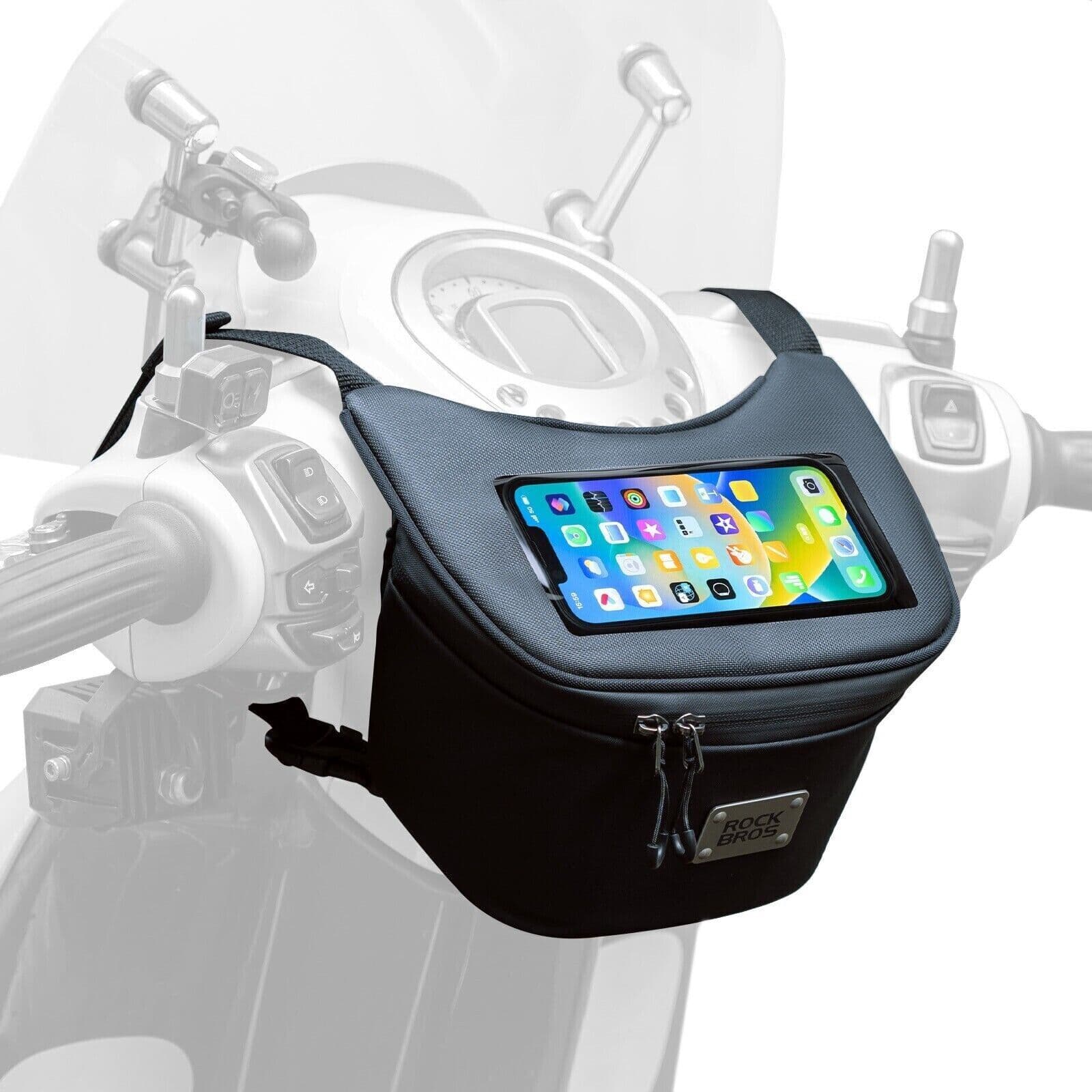 ROCKBROS Motorcycle Bag Touchscreen Cell Phone Bag E-Bike Shoulder Bag Rain Cover