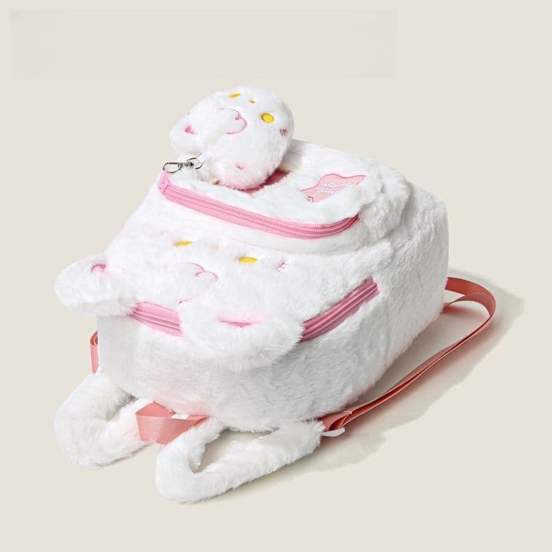High-color Cat Soft Plush Pain Window Travel Backpack, Lightweight And Cute Commuter Children's Schoolbag