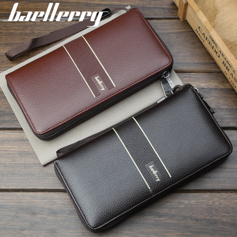 New men's wallet baellerry business multifunctional zipper long clutch large capacity wallet wholesale
