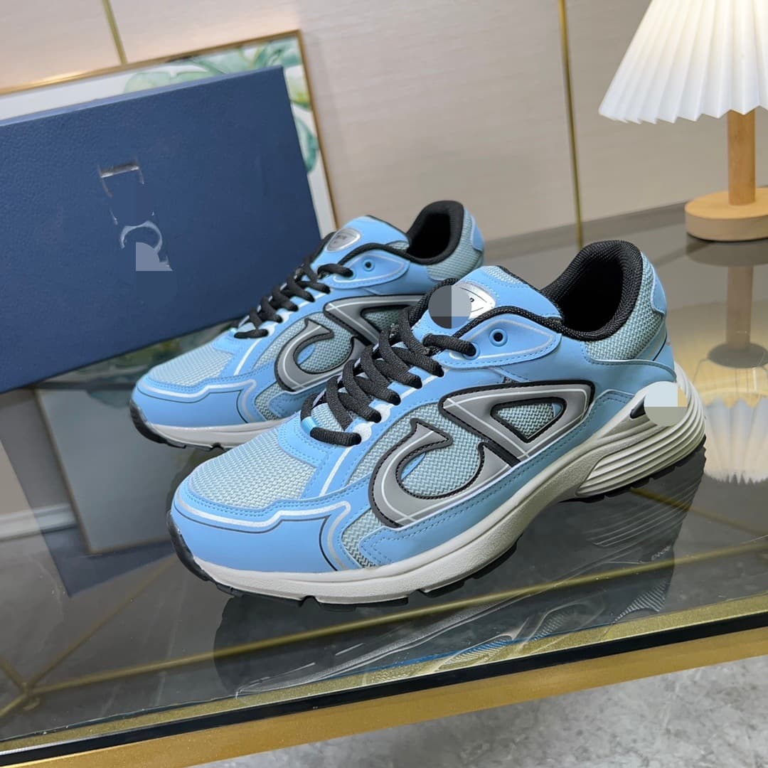 Chaussures de sport décontractées Guangzhou Goods CD Fashion B30, version haute, réfléchissantes, patchwork, pour papa, pour couple
