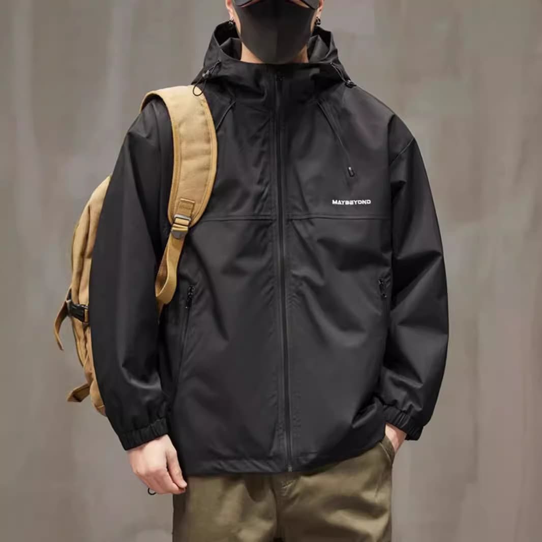 Men's Clothing Jacket Men's Early Autumn New Loose Hooded Windproof Boys' Casual Workwear Jacket Spring And Autumn