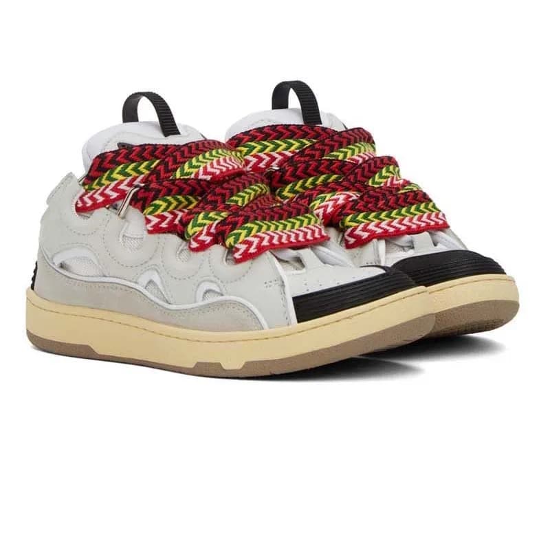 Baskets à plateforme pour homme et femme, chaussures de sport décontractées, noires, avec boîte