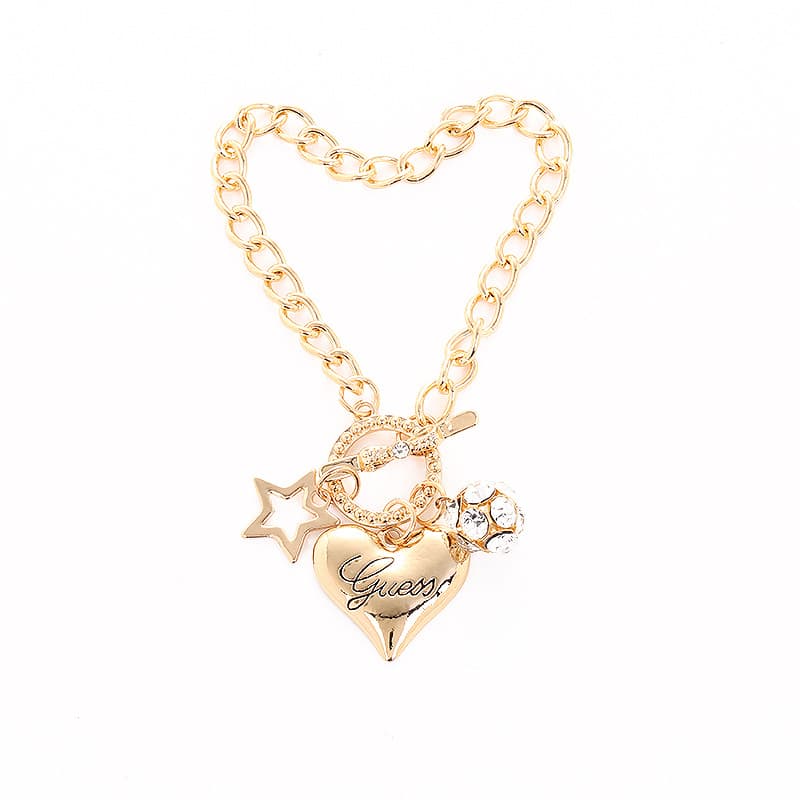 Diamond-encrusted Jewelry Simple Fashion Accessories Diamond Ball Pentagram Heart-shaped Bracelet