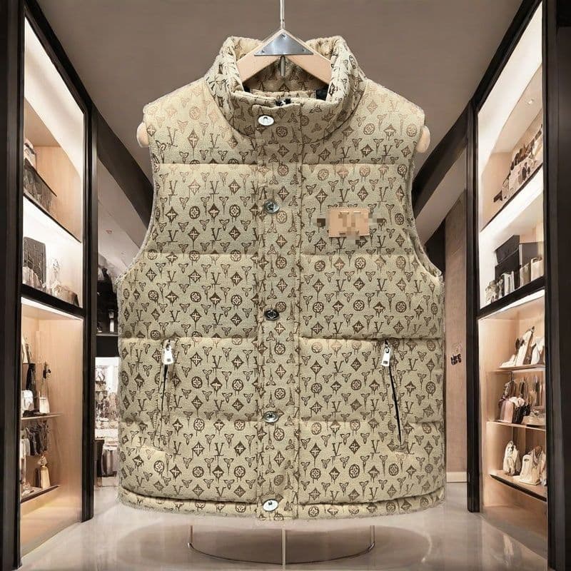 Veste sans manches courte en coton pour jeunes, nouvelle mode décontractée, col montant, coupe ajustée, hiver 2024